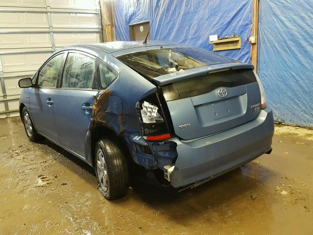 JTDKB20U287709369 - 2008 TOYOTA PRIUS BLUE photo 3