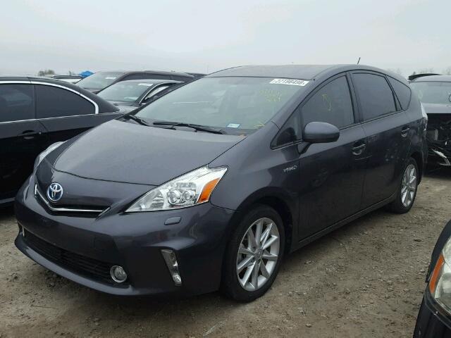 JTDZN3EU4EJ011302 - 2014 TOYOTA PRIUS V GRAY photo 2