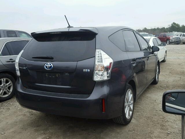 JTDZN3EU4EJ011302 - 2014 TOYOTA PRIUS V GRAY photo 4