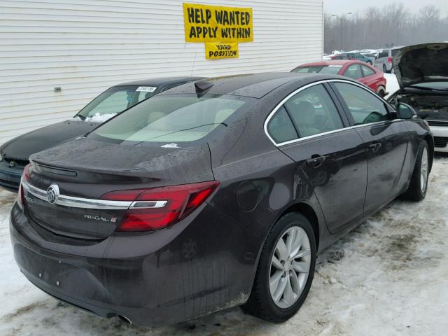 2G4GN5EX9F9178082 - 2015 BUICK REGAL PREM BROWN photo 4