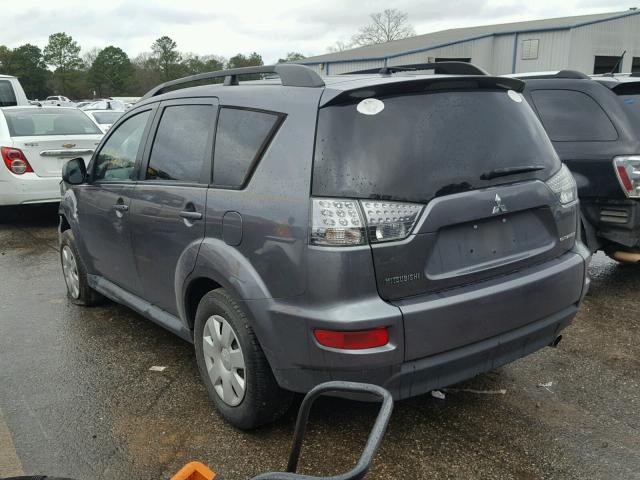 JA4AS2AW4BU011652 - 2011 MITSUBISHI OUTLANDER GRAY photo 3