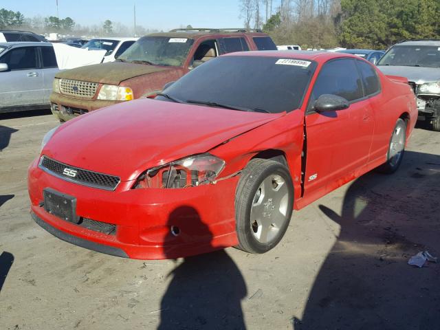 2G1WL15C869299870 - 2006 CHEVROLET MONTE CARL RED photo 2