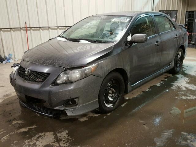 2T1BE40E89C011165 - 2009 TOYOTA COROLLA XR GRAY photo 2