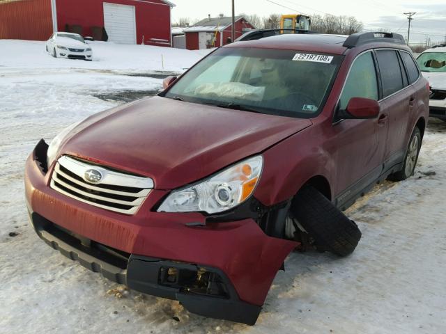 4S4BRBGC9B3418922 - 2011 SUBARU OUTBACK 2. BURGUNDY photo 2