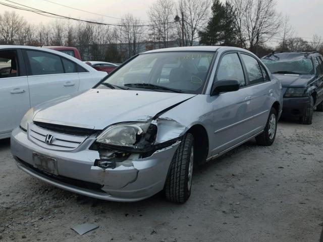 2HGES16502H540411 - 2002 HONDA CIVIC LX SILVER photo 2