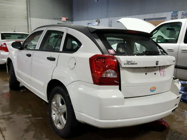 1B3HB48BX7D235620 - 2007 DODGE CALIBER SX WHITE photo 3