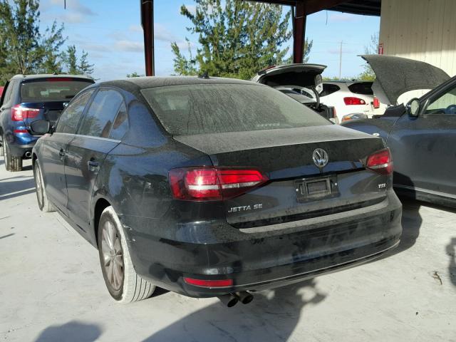 3VWD67AJ0GM230271 - 2016 VOLKSWAGEN JETTA SE BLACK photo 3