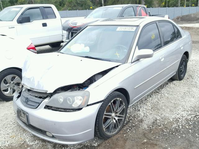 2HGES26813H586394 - 2003 HONDA CIVIC EX ვერცხლისფერი ფოტო 2