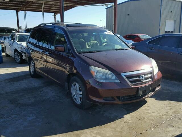 5FNRL38727B097571 - 2007 HONDA ODYSSEY EX BURGUNDY photo 1