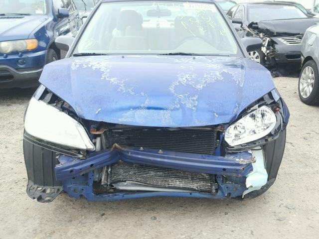 2HGES16385H585213 - 2005 HONDA CIVIC DX V BLUE photo 7