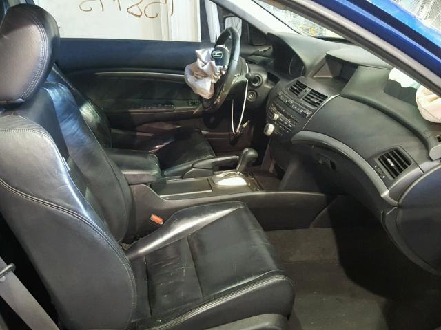 1HGCS12818A009748 - 2008 HONDA ACCORD EXL BLUE photo 5