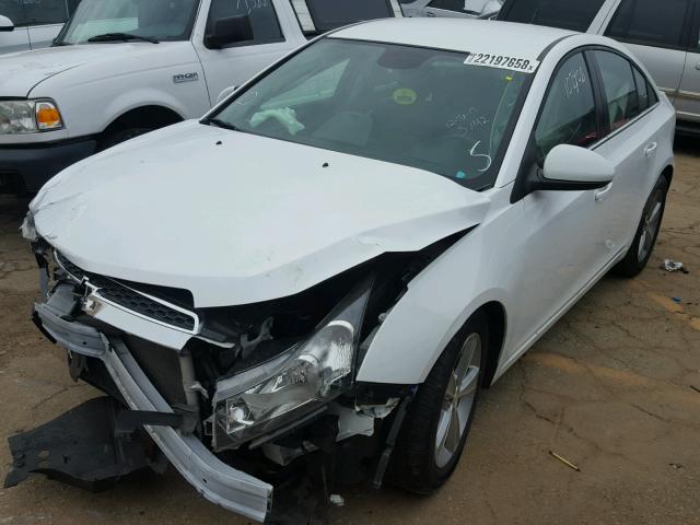 1G1PE5SB3D7155742 - 2013 CHEVROLET CRUZE LT WHITE photo 2