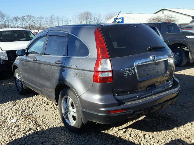 5J6RE4H76AL052521 - 2010 HONDA CR-V EXL GRAY photo 3