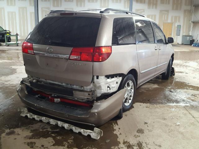 5TDBA22C94S011848 - 2004 TOYOTA SIENNA XLE BEIGE photo 4