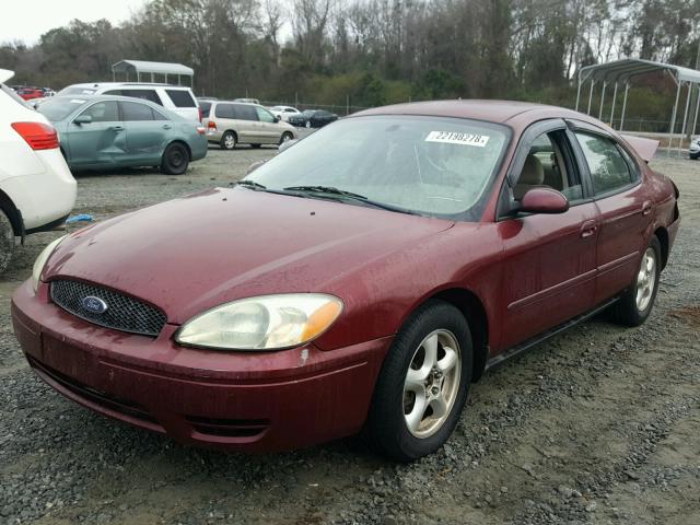 1FAFP53U34A147985 - 2004 FORD TAURUS SE BURGUNDY photo 2