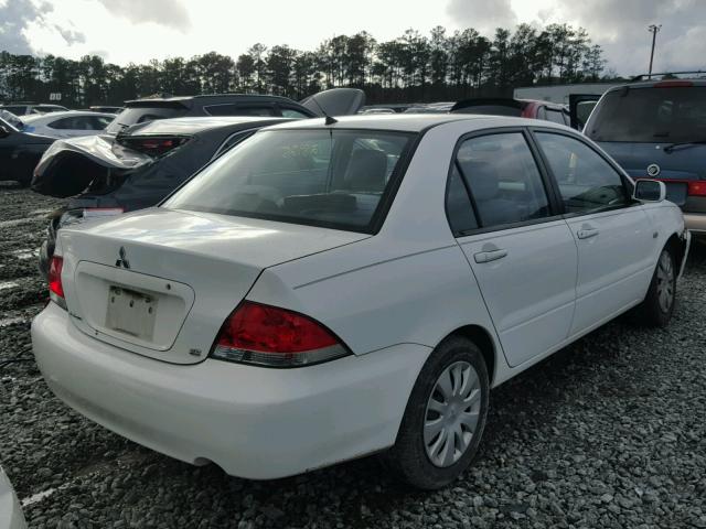 JA3AJ26E76U073074 - 2006 MITSUBISHI LANCER ES WHITE photo 4