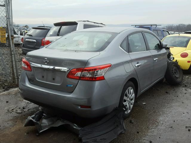 3N1AB7AP6EY240849 - 2014 NISSAN SENTRA S GRAY photo 4