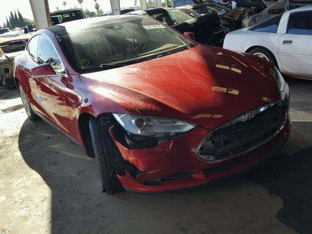 5YJSA1E18GF124462 - 2016 TESLA MODEL S RED photo 1