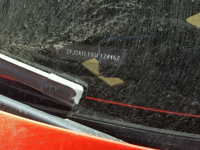 5YJSA1E18GF124462 - 2016 TESLA MODEL S RED photo 10