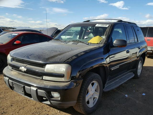 1GNDT13S222268686 - 2002 CHEVROLET TRAILBLAZE BLACK photo 2