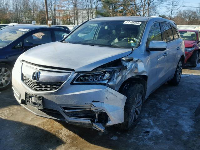 5FRYD4H48EB011406 - 2014 ACURA MDX TECHNO SILVER photo 2