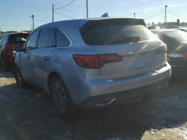 5FRYD4H48EB011406 - 2014 ACURA MDX TECHNO SILVER photo 3