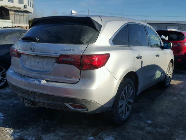 5FRYD4H48EB011406 - 2014 ACURA MDX TECHNO SILVER photo 4