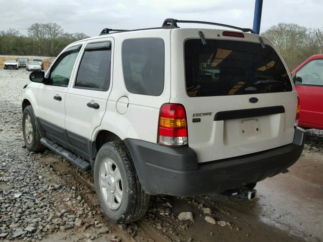 1FMYU93133KB81552 - 2003 FORD ESCAPE XLT WHITE photo 3