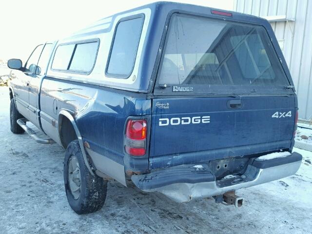 1B7HF13Z01J514962 - 2001 DODGE RAM 1500 BLUE photo 3