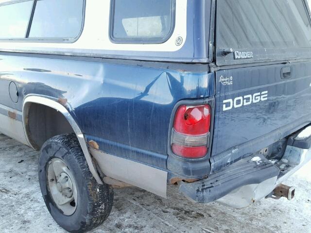 1B7HF13Z01J514962 - 2001 DODGE RAM 1500 BLUE photo 9