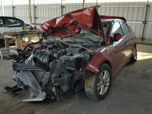 5NPE24AF6GH314372 - 2016 HYUNDAI SONATA SE RED photo 2