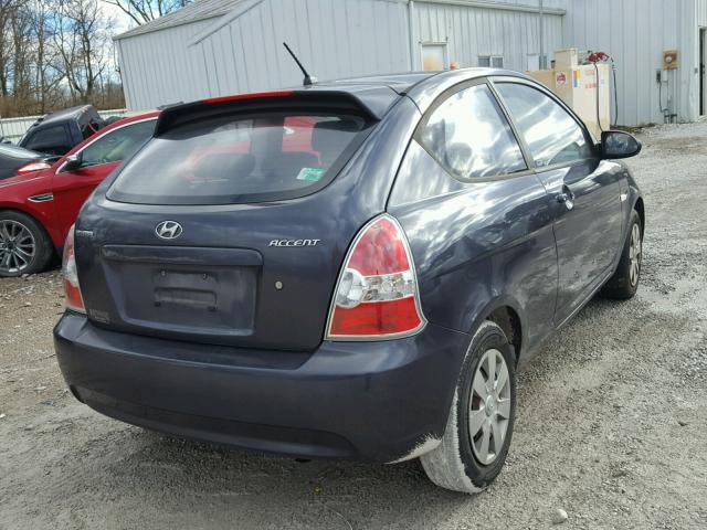 KMHCM36C37U045940 - 2007 HYUNDAI ACCENT GS CHARCOAL photo 4