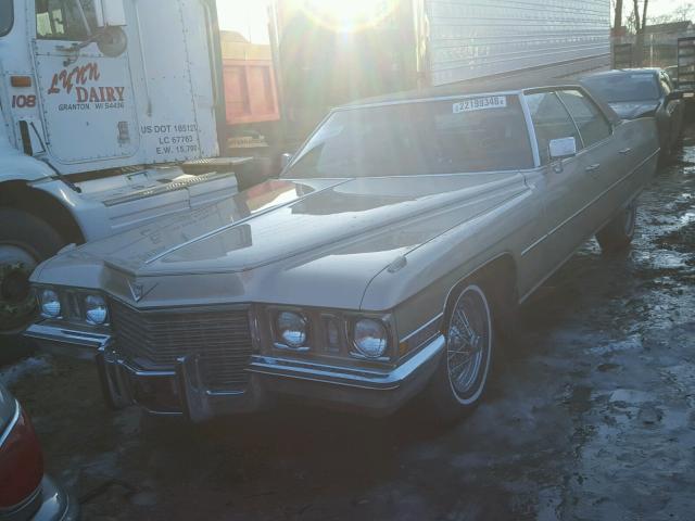 6D49R2Q185166 - 1972 CADILLAC DEVILLE GOLD photo 2