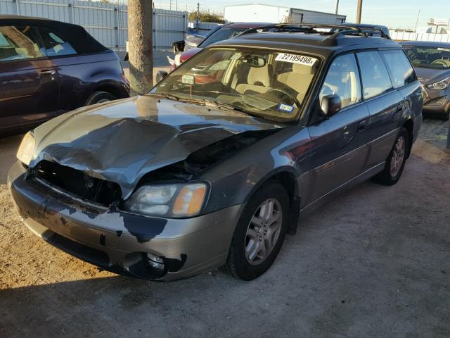 4S3BH665227641040 - 2002 SUBARU LEGACY OUT GREEN photo 2