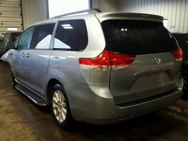 5TDJK3DC7BS029757 - 2011 TOYOTA SIENNA LE SILVER photo 3