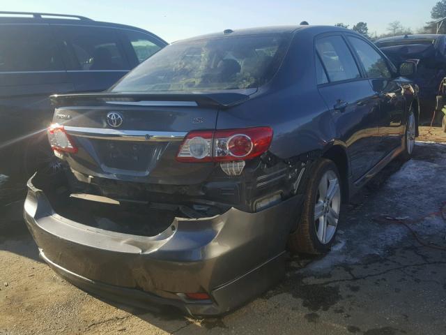 5YFBU4EE4DP083677 - 2013 TOYOTA COROLLA BA GRAY photo 4