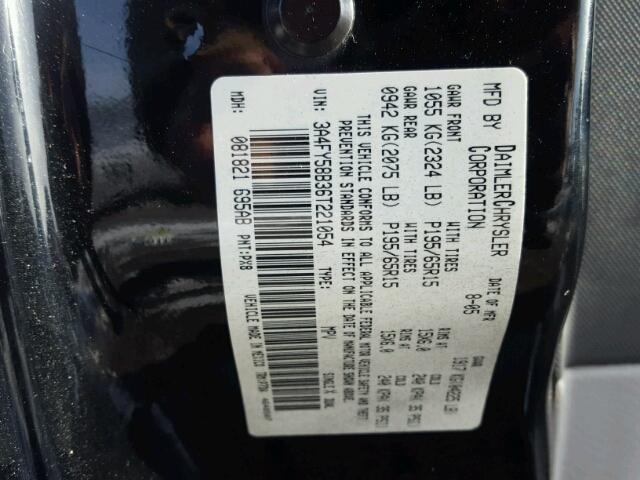 3A4FY58BX7T540534 - 2007 CHRYSLER PT CRUISER BLACK photo 10