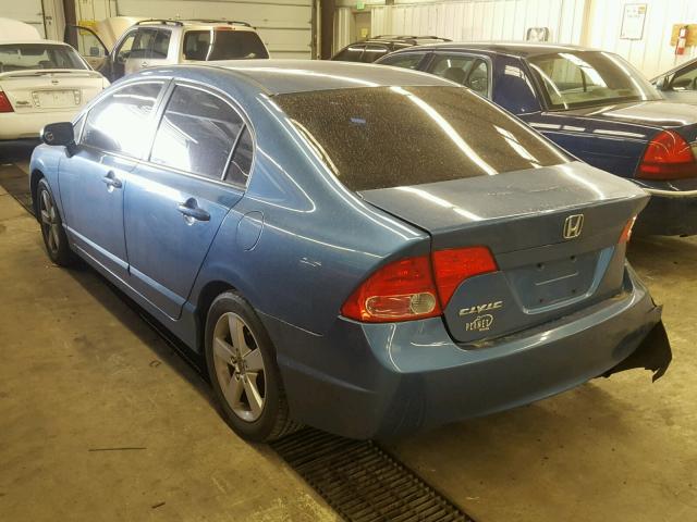 1HGFA15808L103183 - 2008 HONDA CIVIC EX 蓝色 照片 3