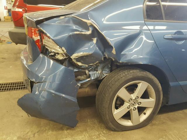 1HGFA15808L103183 - 2008 HONDA CIVIC EX 蓝色 照片 9