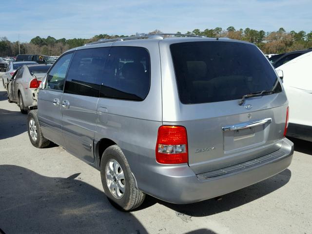 KNDUP132356721773 - 2005 KIA SEDONA EX SILVER photo 3