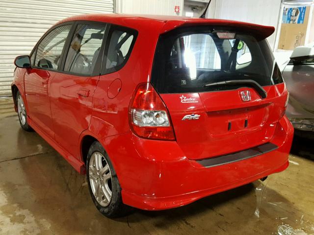 JHMGD376X8S009205 - 2008 HONDA FIT SPORT RED photo 3