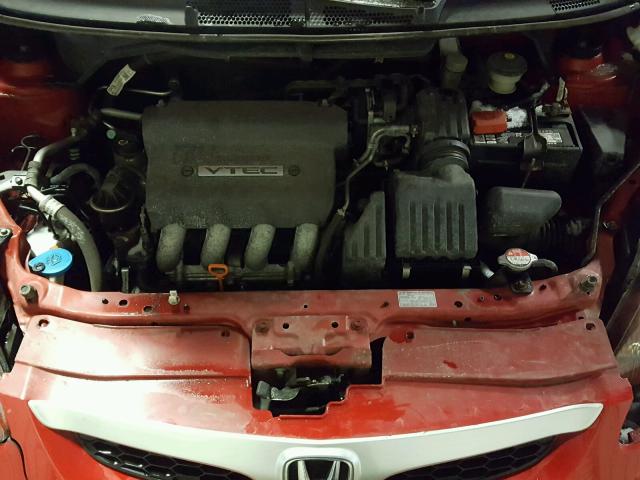 JHMGD376X8S009205 - 2008 HONDA FIT SPORT RED photo 7