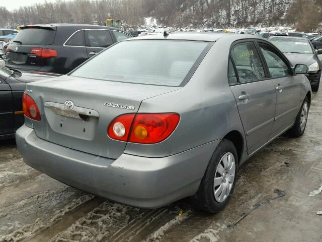 2T1BR38E34C213648 - 2004 TOYOTA COROLLA CE GRAY photo 4