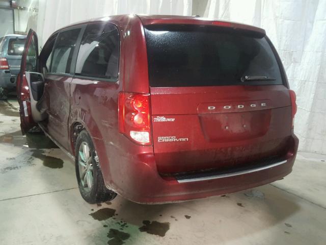 2C4RDGBG7GR102765 - 2016 DODGE GRAND CARA RED photo 3