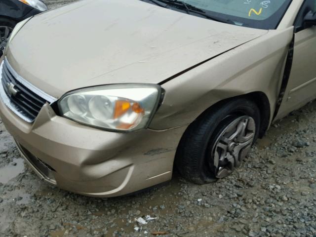 1G1ZS51886F119450 - 2006 CHEVROLET MALIBU LS GOLD photo 9