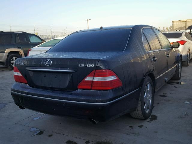 JTHBN36F040142487 - 2004 LEXUS LS 430 BLACK photo 4