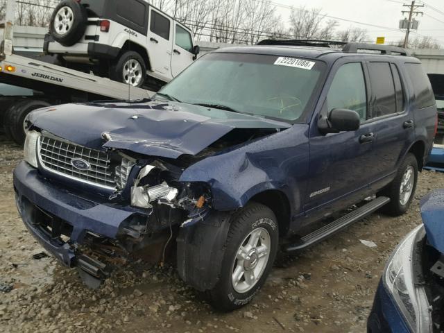 1FMZU73K85UA50741 - 2005 FORD EXPLORER X BLUE photo 2