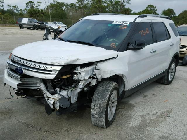 1FM5K7D89DGA08891 - 2013 FORD EXPLORER X WHITE photo 2