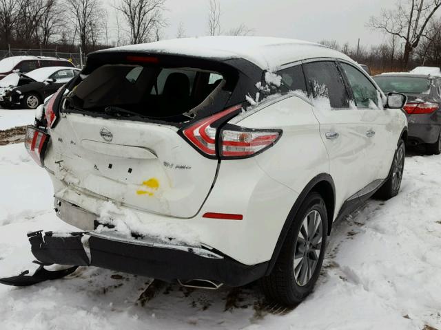 5N1AZ2MH7JN111327 - 2018 NISSAN MURANO S WHITE photo 4