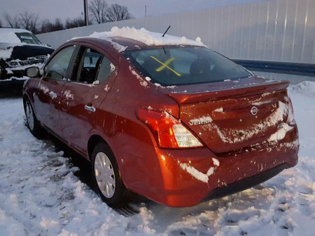 3N1CN7APXGL857994 - 2016 NISSAN VERSA S RED photo 3